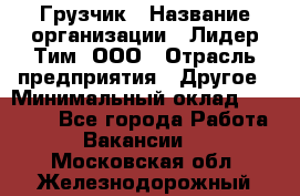 Грузчик › Название организации ­ Лидер Тим, ООО › Отрасль предприятия ­ Другое › Минимальный оклад ­ 19 000 - Все города Работа » Вакансии   . Московская обл.,Железнодорожный г.
